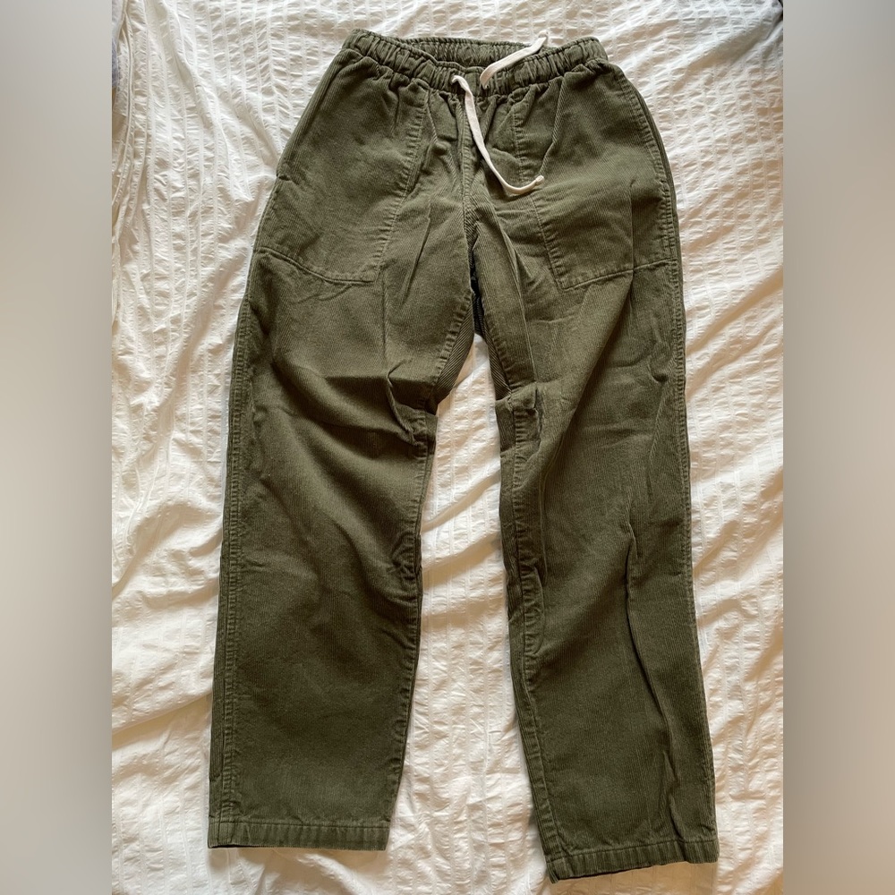 Battenwear Active Lazy Pants, green corduroy, men’s XS